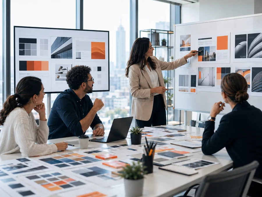 Brand and tone design review for learning