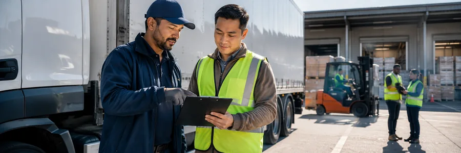 Logistics safety coordination at loading dock